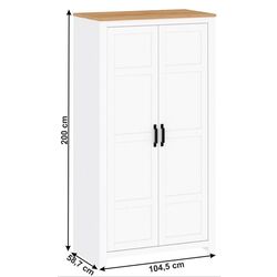 Шкаф Tempo Kondela Lanzette F (White/Craft Oak Golden) Thumb