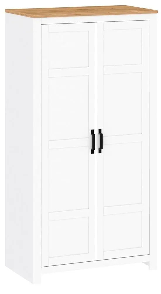 Шкаф Tempo Kondela Lanzette F (White/Craft Oak Golden)