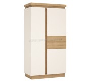 Dulap Tempo Kondela Leonardo LYOS01 (Riviera Oak/White Extra High Gloss)