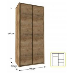 Шкаф Mobhaus Montana S2D (Lefkas Oak Dark) Thumb