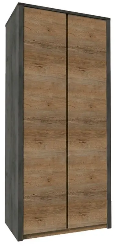 Шкаф Mobhaus Montana S2D (Lefkas Oak Dark/Gray Smooth)