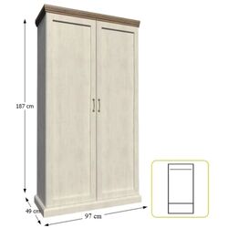 Шкаф-купе Tempo Kondela Royal S2D (Northern Pine/Wild Oak) Thumb