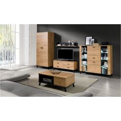 Шкаф Mobhaus Siran Typ 1 (Lefkas Oak/Black) Thumb