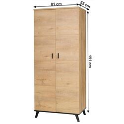 Шкаф Mobhaus Siran Typ 1 (Lefkas Oak/Black) Thumb