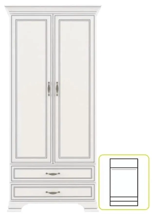 Шкаф Mobhaus Tiffy 02 2D2S (Woodline Cream) - 2