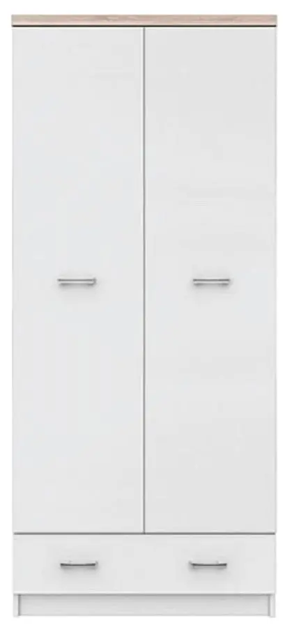 Dulap Tempo Kondela Topty 2D1S (White/Sonoma Oak)