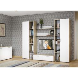 Biblioteca Mobi Tokio 03.298 (Oak Kraft Gray/White Premium) Thumb