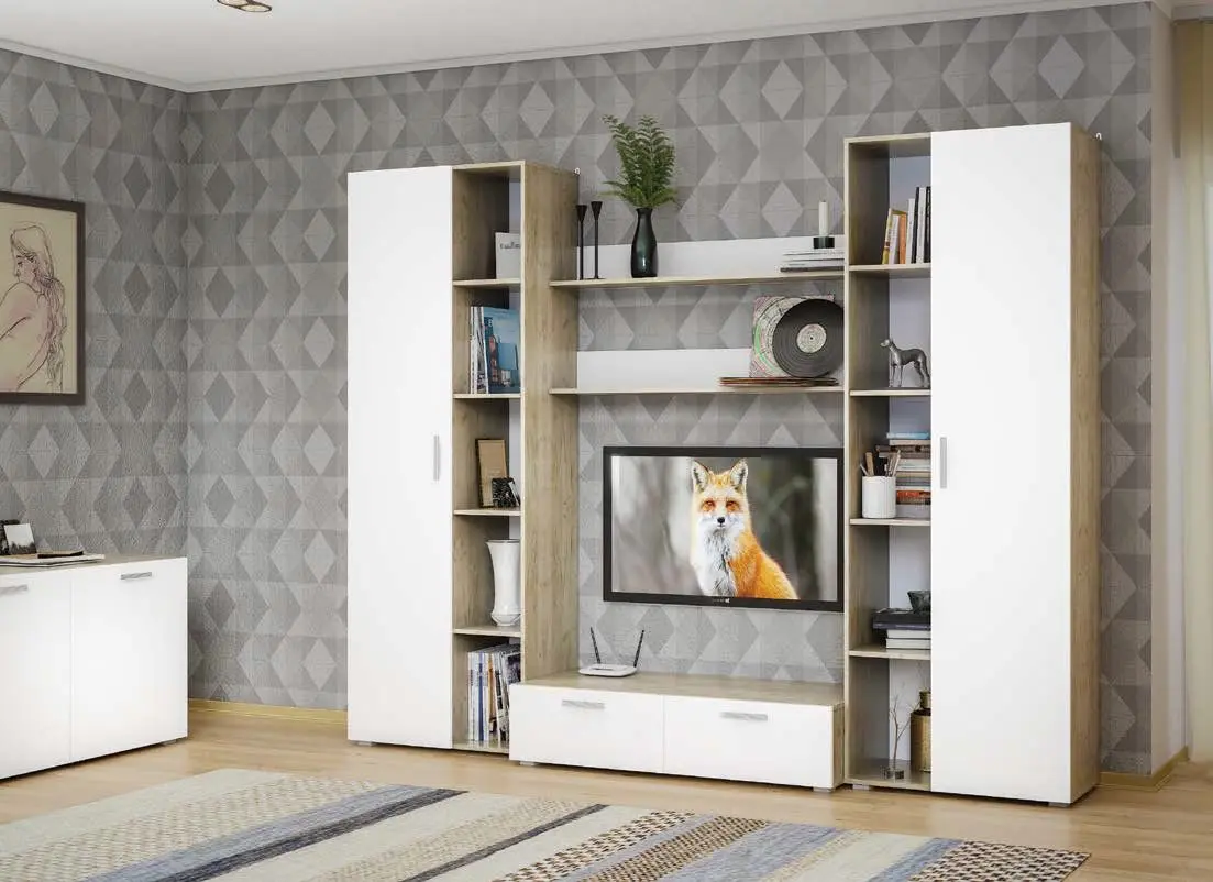 Biblioteca Mobi Tokio 03.298 (Oak Kraft Gray/White Premium) - 2