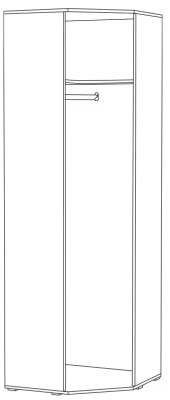 Dulap de colt Mobi Marco 03.224 (Fireside Select Walnut)