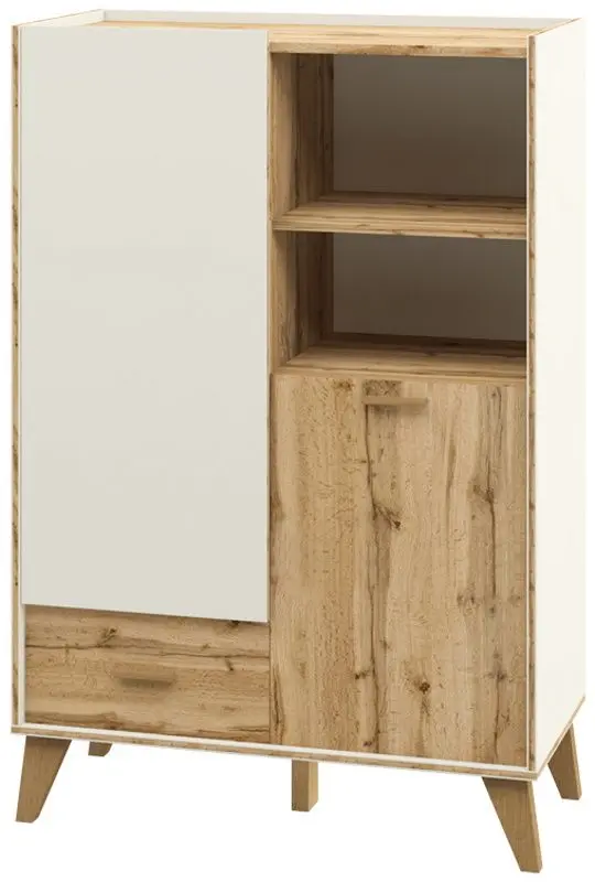 Шкаф комбинированный Неман Сканди МН-036-07 (Дуб Вотан/Белый)