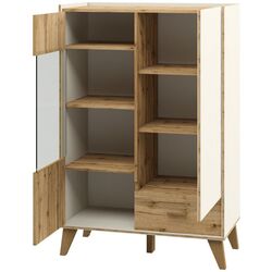 Шкаф комбинированный Неман Сканди МН-036-08 (Дуб Вотан/Белый) Thumb