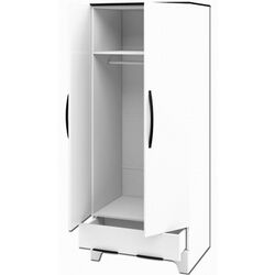 Шкаф Неман Верона МН-128-13 (Белый Глянец/Черный Матовый) Thumb