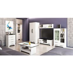 Шкаф Неман Верона МН-128-13 (Белый Глянец/Черный Матовый) Thumb