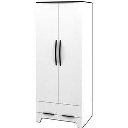 Dulap Неман Verona МН-128-13 (Gloss White/Matt Black)