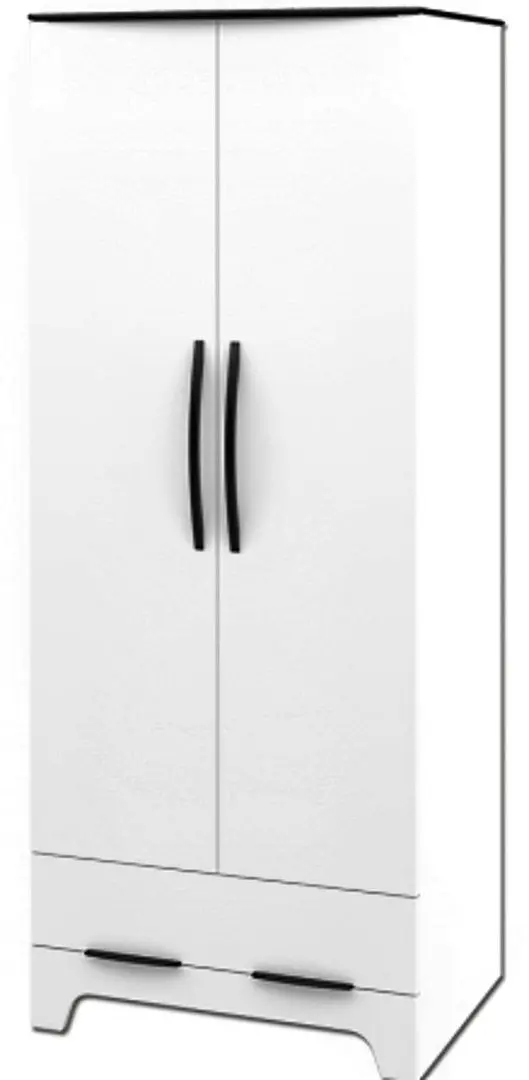 Шкаф Неман Верона МН-128-13 (Белый Глянец/Черный Матовый)