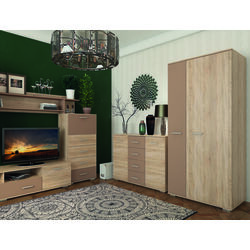 Dulap Sokme Rio 900 (Sonoma Oak/Latte) Thumb