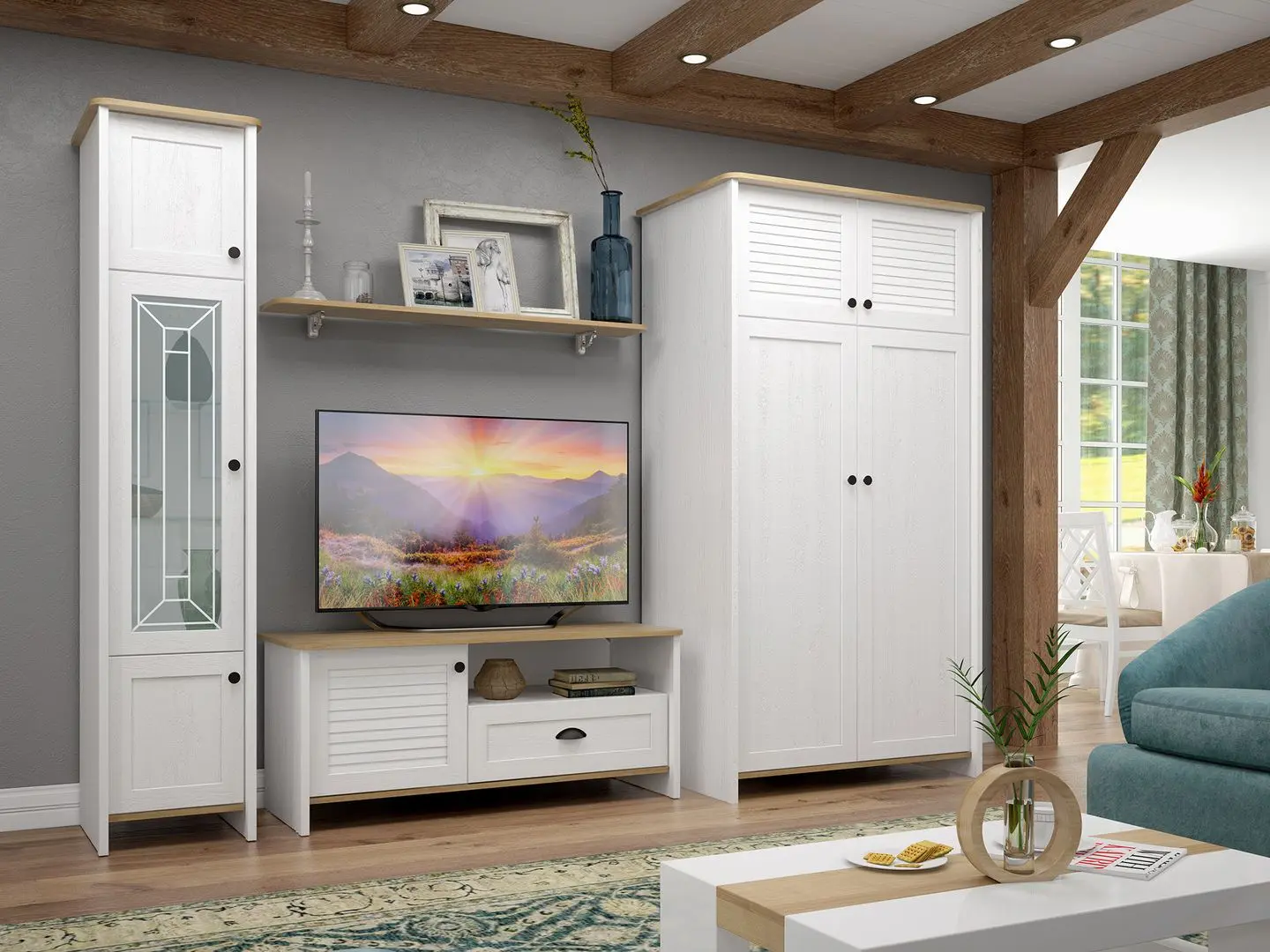 Шкаф Stolline Тифани СТЛ.305.15 (Дуб Небраска/Сосна Белая) - 3