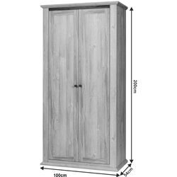 Dulap Tempo Kondela Leon MZ2 (White/Grand Oak) Thumb