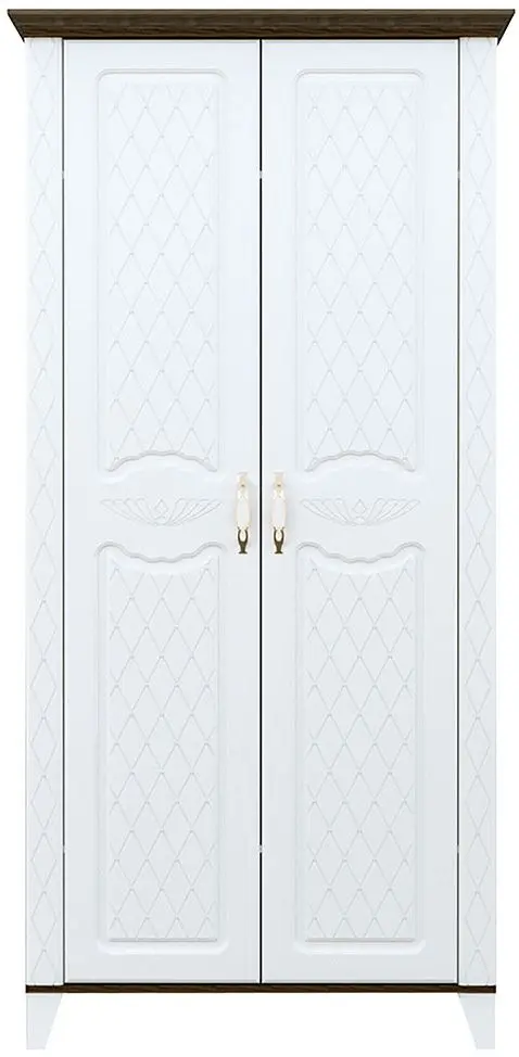 Шкаф гардеробный Yasen Анталия 2Д (Нимфеа Альба/Дуб Бурбон)