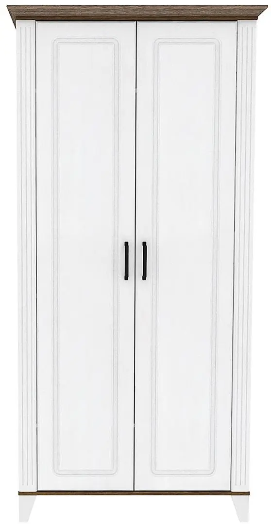 Dulap-vestiar Yasen Skandi 2U (White Structural/Bourbon Oak/Orion Oak)