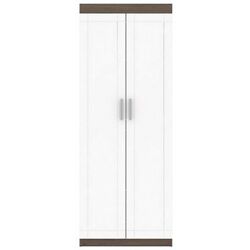 Dulap-garderobă Yasen Tenessi MDF (Ilm Bergamo/White Gloss) Thumb