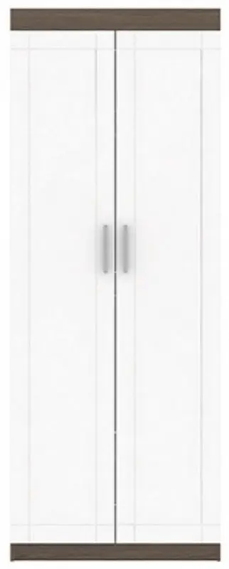 Dulap-garderobă Yasen Tenessi MDF (Ilm Bergamo/White Gloss)