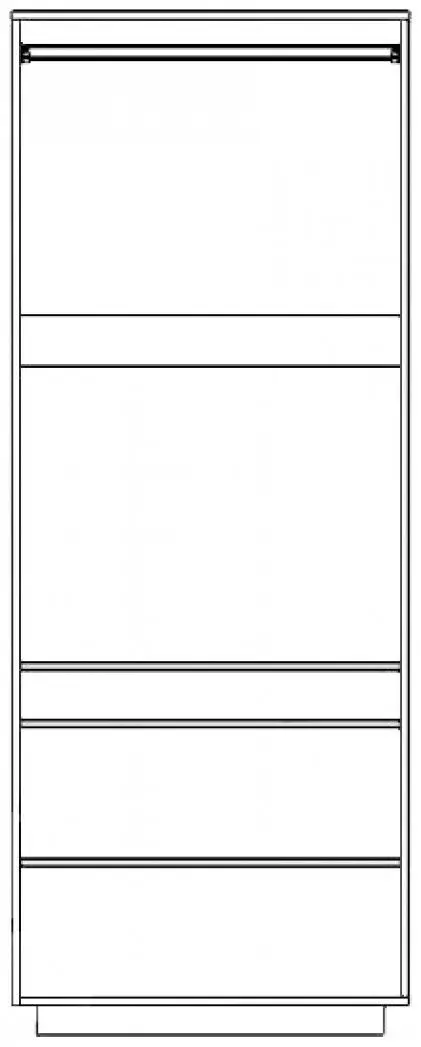 Шкаф Yasen Женева 2Д (Дуб Сонома Трюфель/Венге Магия)