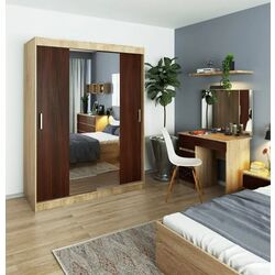 Dulap-cupe Akord Lustro 150x200x60 (Sonoma Oak/Wenge) Thumb