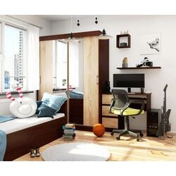 Dulap-cupe Akord Lustro 150x200x60 (Wenge/Sonoma Oak) Thumb