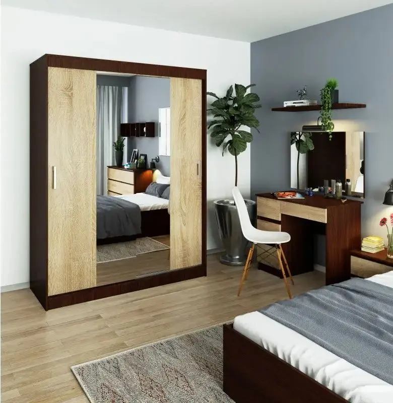 Dulap-cupe Akord Lustro 150x200x60 (Wenge/Sonoma Oak)