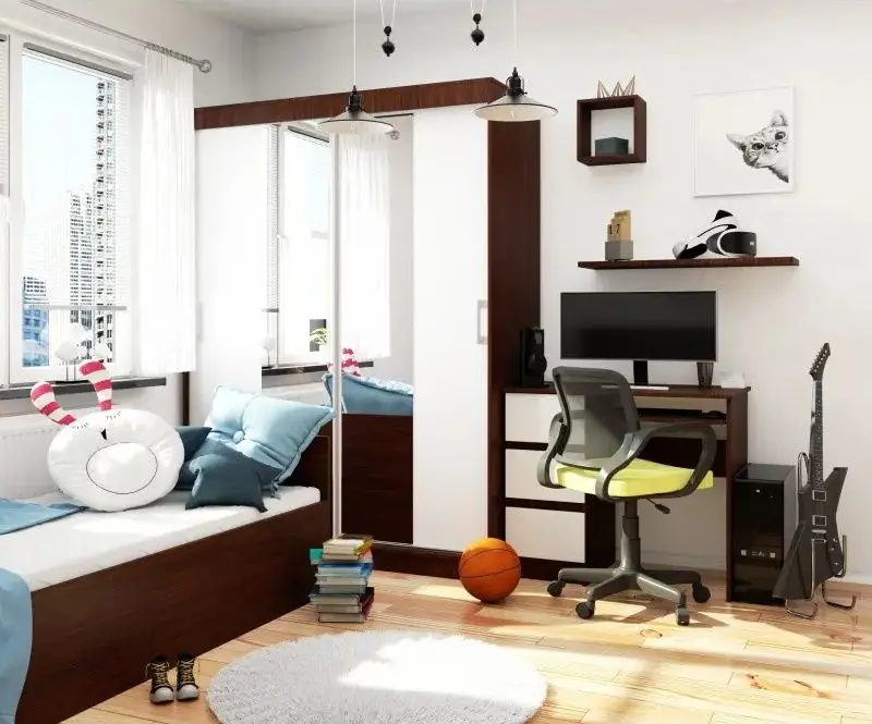 Dulap-cupe Akord Lustro 150x200x60 (Wenge/White)