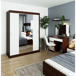 Dulap-cupe Akord Lustro 150x200x60 (Wenge/White) Thumb