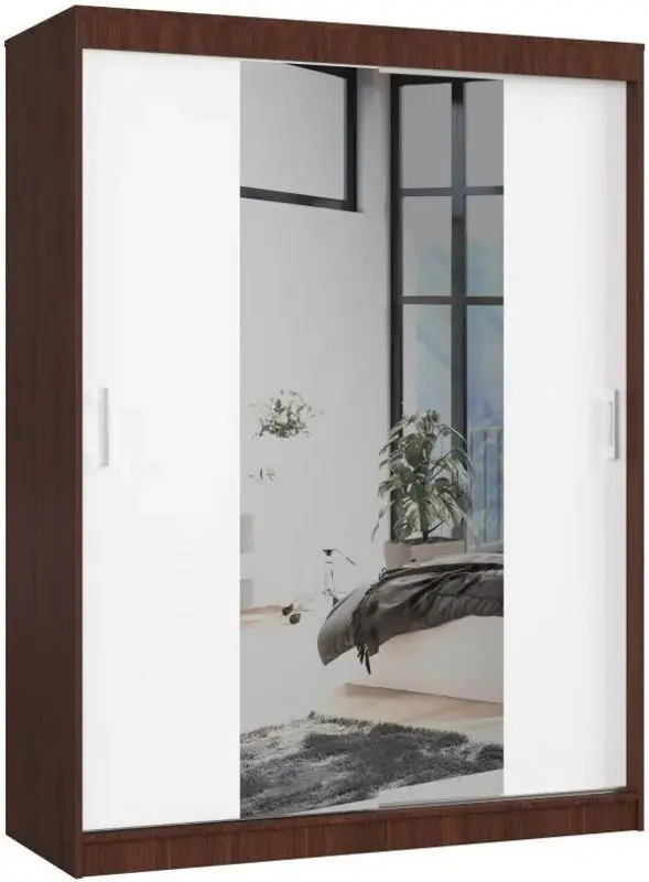 Dulap-cupe Akord Lustro 150x200x60 (Wenge/White)