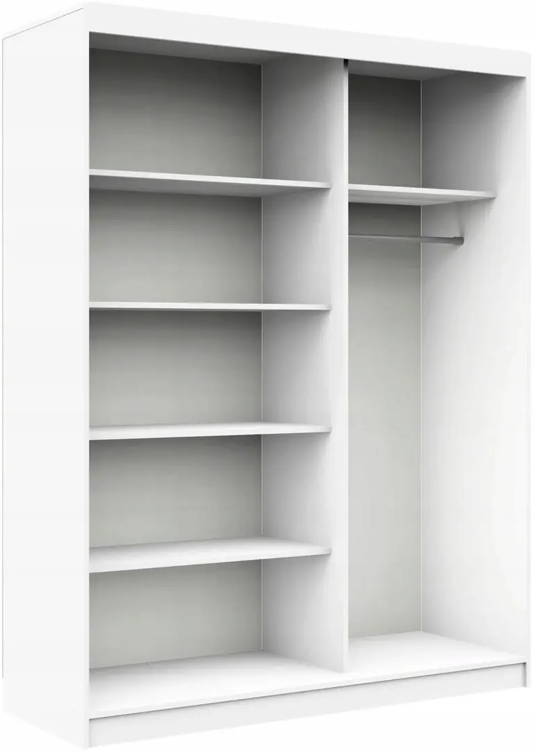 Dulap-cupe Akord Lustro 150x200x60 (White/Graphite Gray)