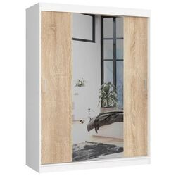 Dulap-cupe Akord Lustro 150x200x60 (White/Sonoma Oak)