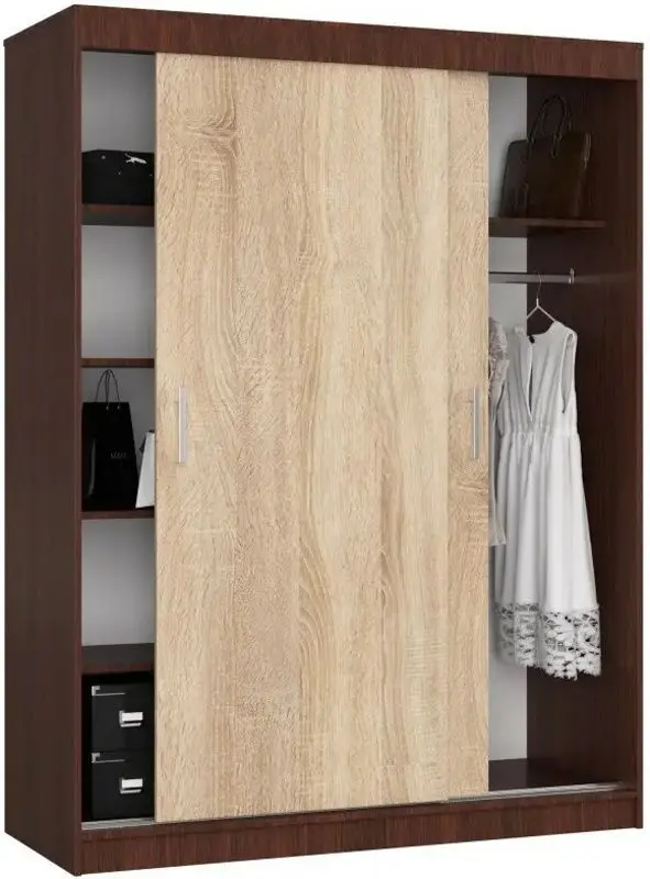 Dulap-cupe Akord Mono 150x200x60 (Wenge/Sonoma Oak)