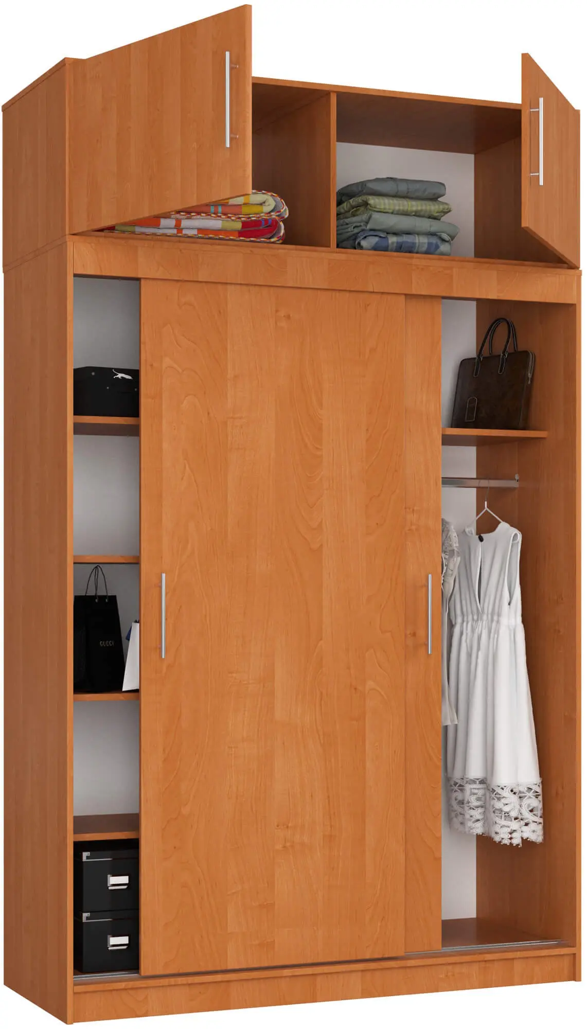 Dulap-cupe cu mezanin Akord Mono 150cm (Alder)