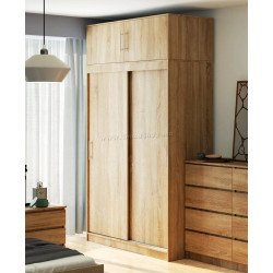 Dulap-cupe cu mezanin Akord Mono 150cm (Sonoma Oak)