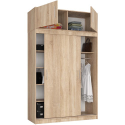 Dulap-cupe cu mezanin Akord Mono 150cm (Sonoma Oak) Thumb