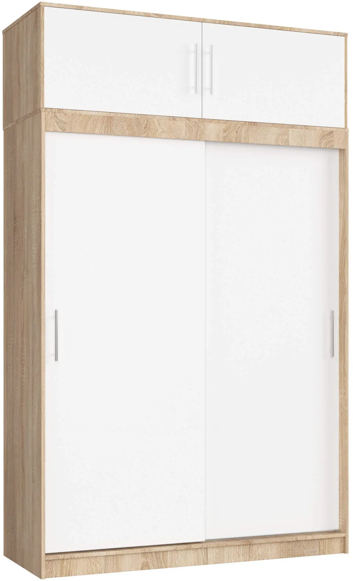 Dulap-cupe cu mezanin Akord Mono 150cm (Sonoma Oak/White)