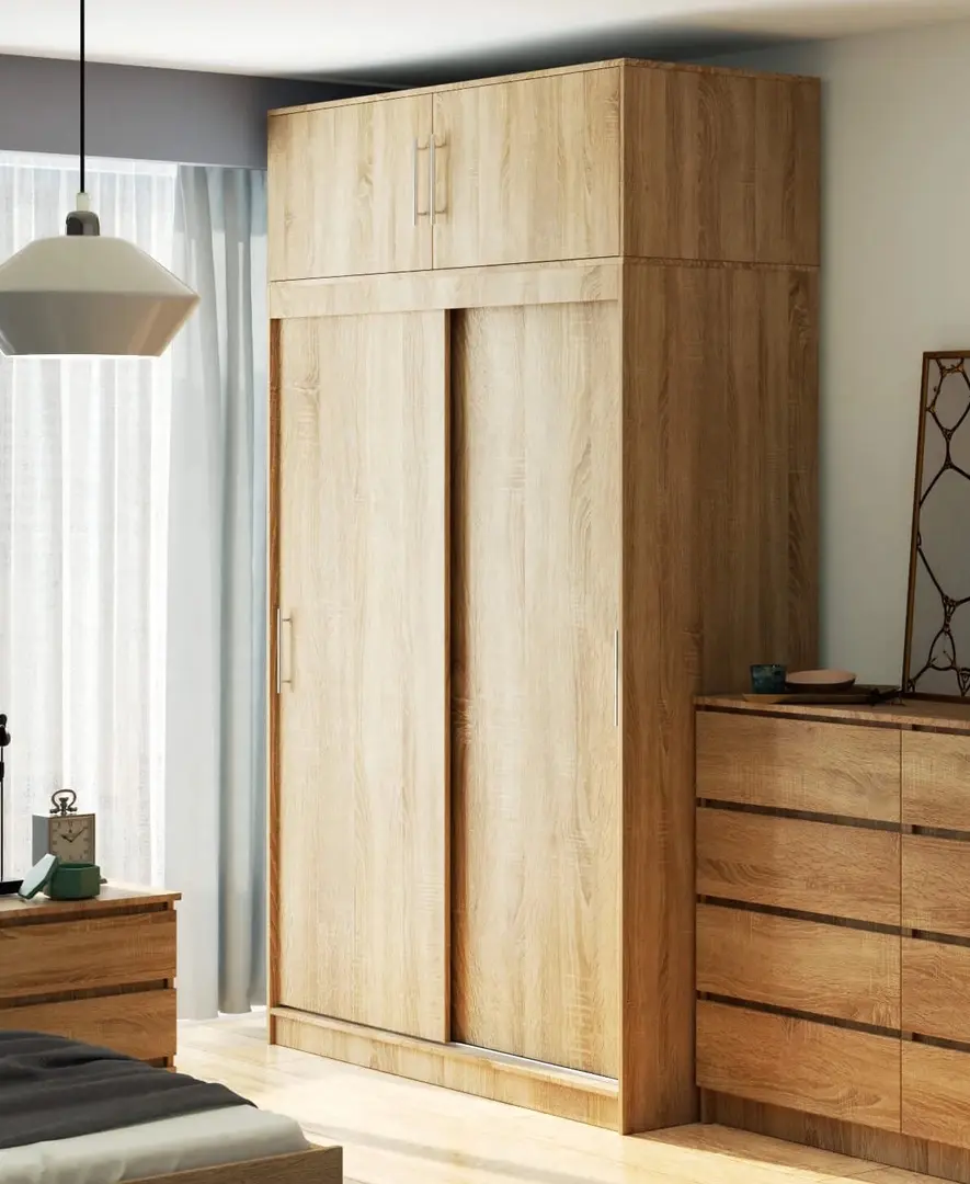 Dulap-cupe cu mezanin Akord Mono 150cm (Sonoma Oak)