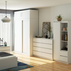 Dulap-cupe cu mezanin Akord Mono 150cm (White) Thumb