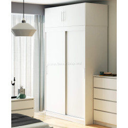 Dulap-cupe cu mezanin Akord Mono 150cm (White)