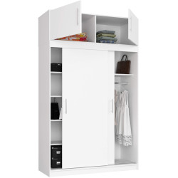 Dulap-cupe cu mezanin Akord Mono 150cm (White) Thumb