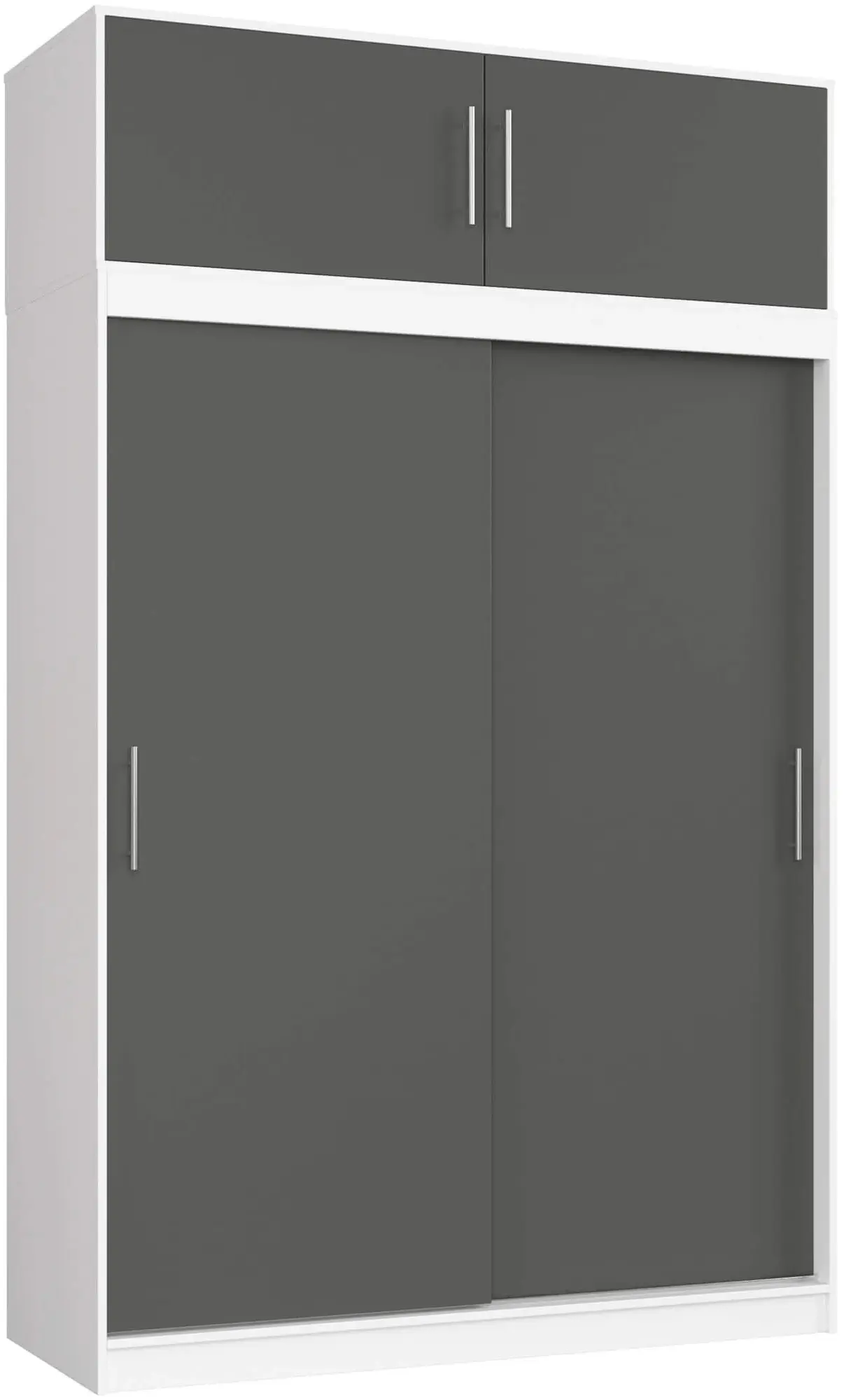 Шкаф-купе с антресолью Akord Mono 150см (White/Grey)