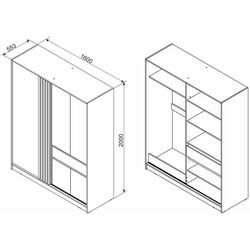 Dulap-cupe Ambianta Malta 1.6m Thumb