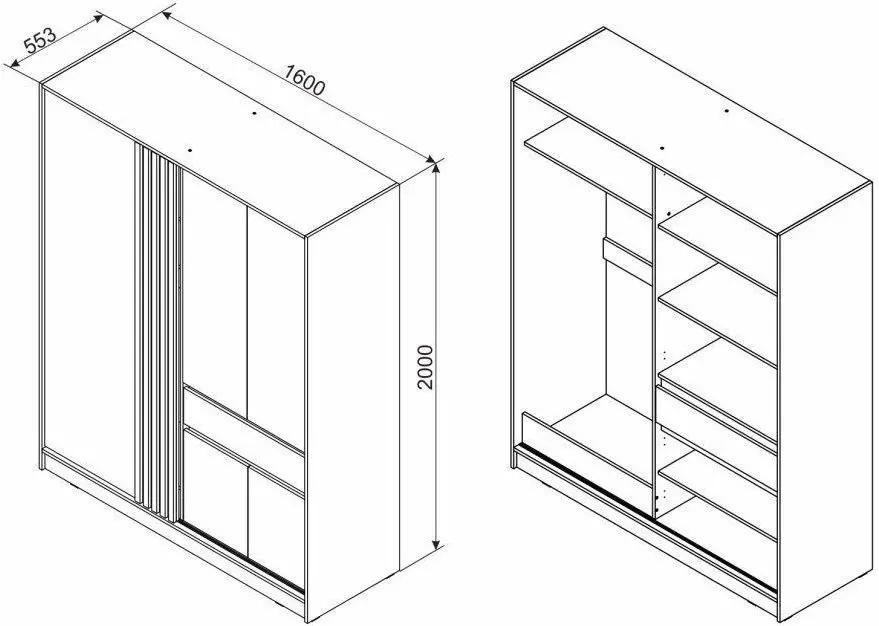 Dulap-cupe Ambianta Malta 1.6m