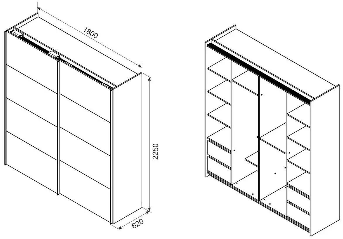 Dulap-cupe Ambianta Space 1.8