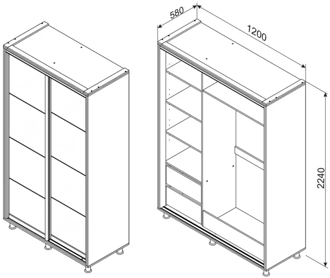 Dulap-cupe Ambianta Torino PAL 1.2m - 5