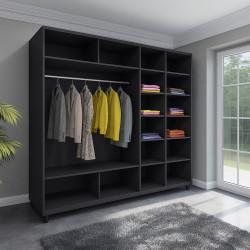 Dulap-cupe Arta Mobilei Armadio G1780 AM132 (Anthracite) Thumb